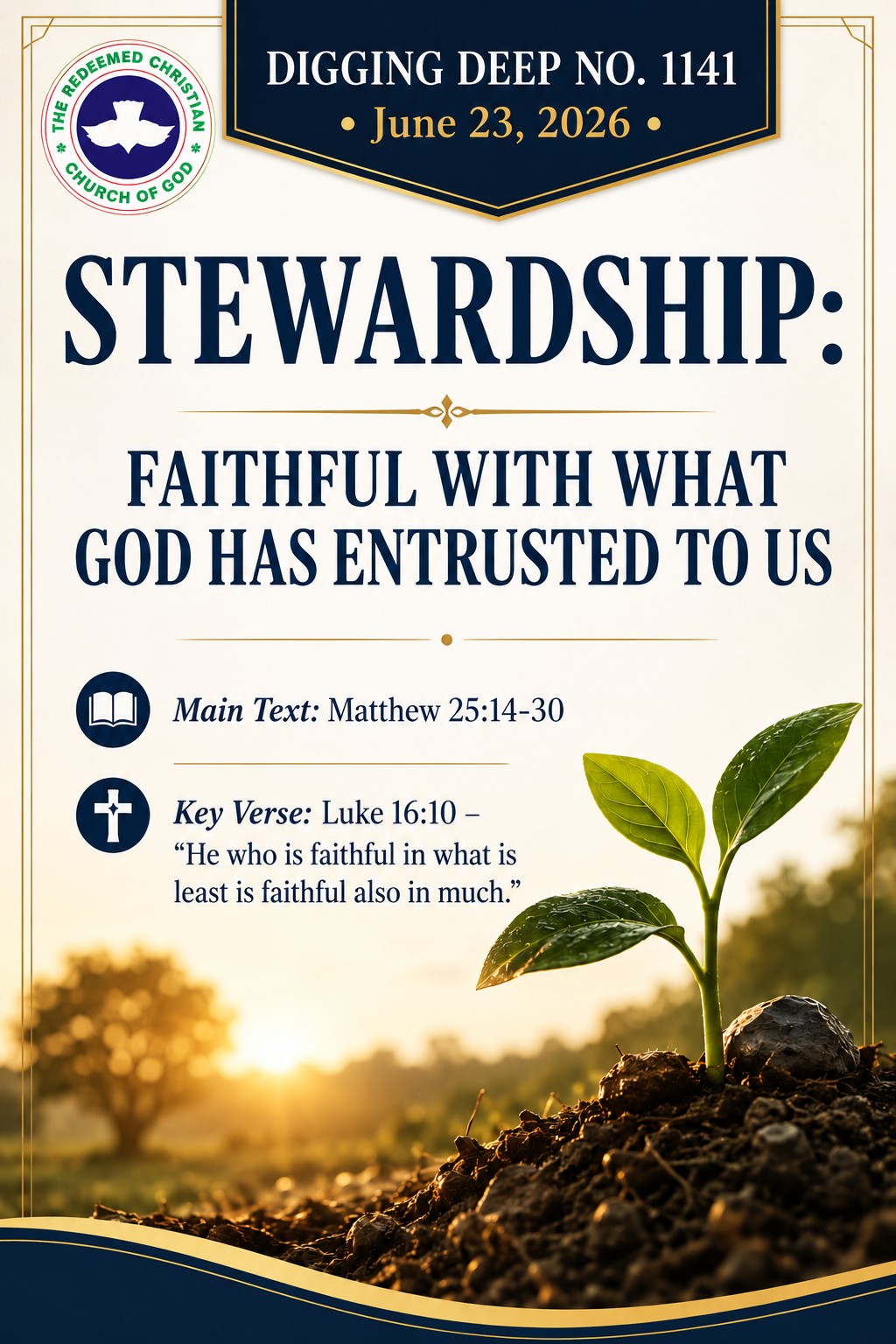 STEWARDSHIP: FAITHFUL WITH WHAT GOD HAS ENTRUSTED TO US