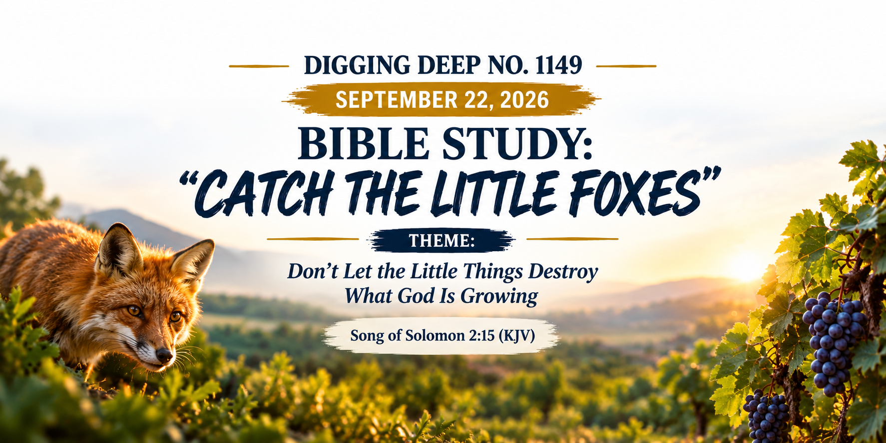 Catch the Little Foxes